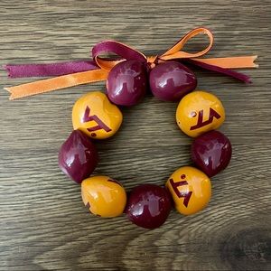 Authentic NCAA Virginia Tech Hokies Go Nuts Kukui Nut Bracelet